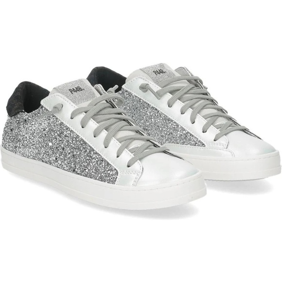 P448 Shoes - Women’s P448 Silver glitter sneakers- Size 38